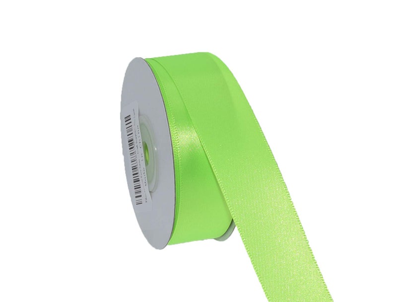 IHKFILAN Double Face Satin Ribbon 1Inchx25Yards Double Sided Solid Polyester Ribbon for Gift Wrapping Party Hair Braids Bow Baby Shower Decoration Floral Arrangement Craft Supplies,Key Lime - Image 2